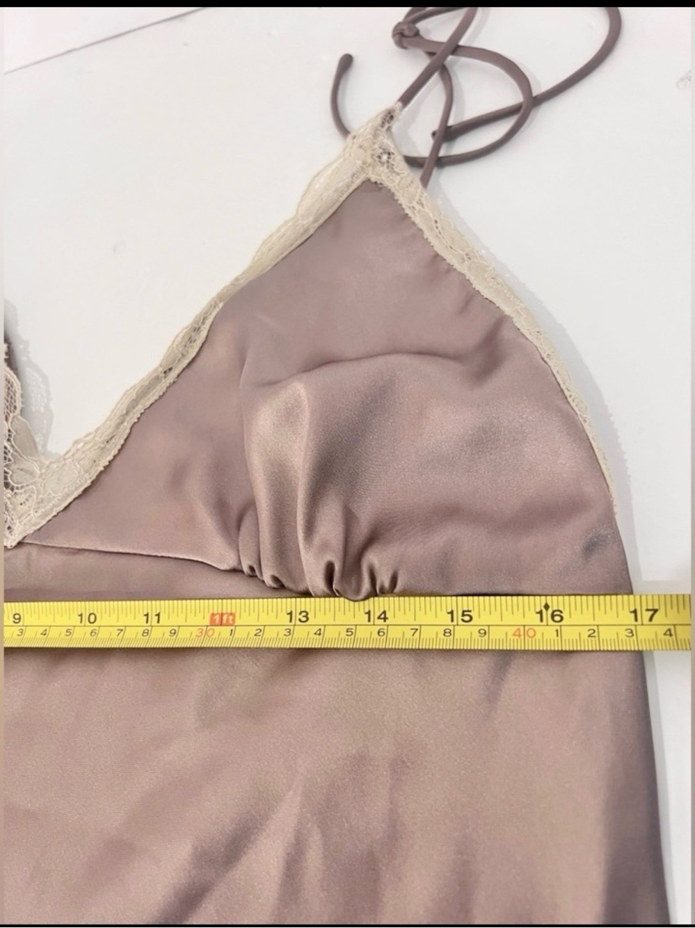 ZARA Lace -trimmed Satin Slip Dress, NWT XXL - Picture 11 of 16